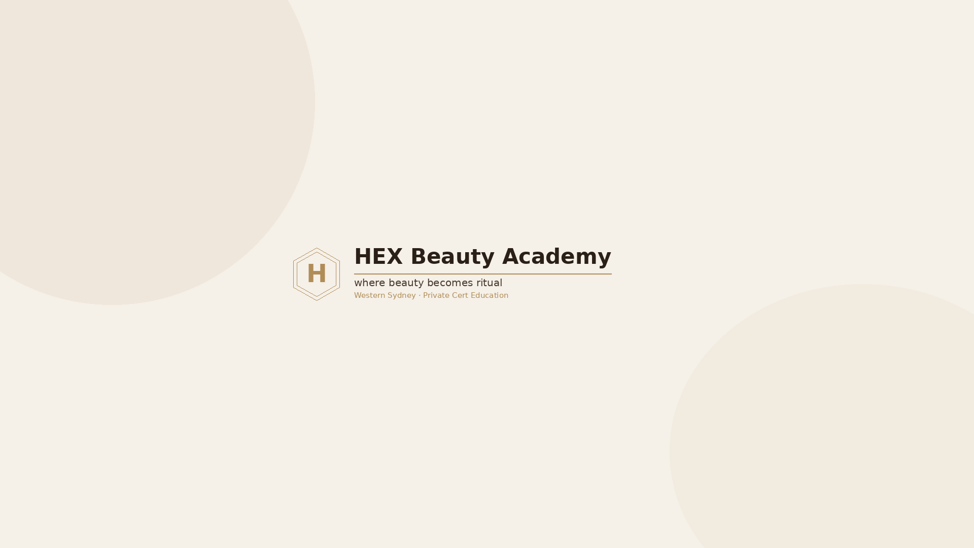 Hex Beauty Academy brand banner